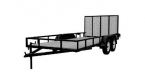 7' Wide utility trailer.